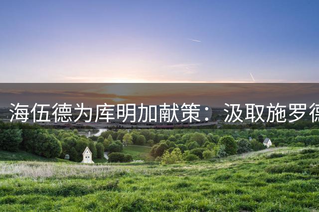 海伍德为库明加献策：汲取施罗德教训，谨慎对待合同